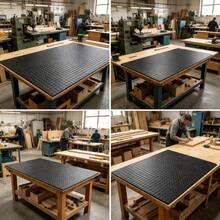 DIY Multi-Purpose Rubber Mat, Table Mat, Floor Mat, With Raised Coin Pattern Design, Durable And Wear-Resistant. It Can Be Cut To Fit The Required Size And Is Suitable For Indoor And Outdoor Table Mats/Floor Mats. - 黑色 - 查看 10