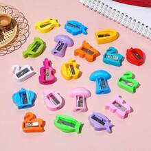 20pcs Cartoon Animal Pencil Sharpener Set, Colorful Portable Mini Handheld Pencil Sharpeners, Suitable For Party Favors, Gift Bags, Classroom Rewards And School Supplies (Random Styles) - Multicolor - View 2