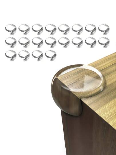10pcs Safety Corner Guards, Silicone Edge Cushion Pads, Furniture Protection Covers, Suitable For Tables, Chairs And Beds, Transparent Design, Holiday Gift, Anti-Injury, Durable And Long-Lasting