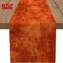 Camino de mesa de poliéster, textura naranja vintage sólida & textura degradada de óxido, resistente al agua, resistente al calor, lavable, decoración de camino de mesa para mesa de comedor, para decoración de mesa y prevención de polvo - Multicolor - Ver 16
