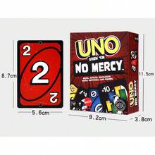 Mattel UNO Show 'Em No Mercy 卡牌遊戲,經典配對卡牌搭配獨特強大功能卡,可攜式多人旅行遊戲,適合家庭遊戲之夜與派對,生日、聖誕、節日禮物,適合青少年、成人與遊戲收藏家 - 毫不留情 - 查看 3