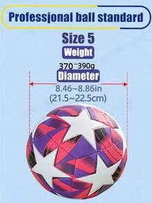 1pc Football, Suitable For Training And Matches, High Elasticity, Wear-Resistant, Anti-Burst, Comfortable Feel, High-Quality Fabric, Multi-Color Yellow, Precision Machine-Stitched, Indoor And Outdoor Use - Multicolor - View 8