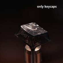 118 Keys Black Carbon Fiber Side-Printed Keycaps Ice Carbon Texture Translucent PC Material Mechanical Keyboard Keycaps Original Height Keycap Set Compatible With 61/64/68/75/84/87/96/100/104 - View 8