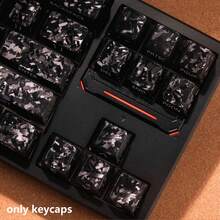 118 Keys Black Carbon Fiber Side-Printed Keycaps Ice Carbon Texture Translucent PC Material Mechanical Keyboard Keycaps Original Height Keycap Set Compatible With 61/64/68/75/84/87/96/100/104 - View 5