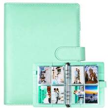 1 Set Premium Multifunctional A5 Photo Card Storage Album, Fashionable Photo Album Design, Compact And Durable, PU Leather Loose-Leaf Notebook Cover, Suitable For Daily Planning And Note Organization, Office Supplies, Card Storage Folder - A - View 13