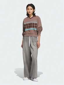 Adidas Originals 女款 HTTH SWEAT CREW 針織圓領運動衫 無帽 KC2690 - 棕色 - 查看 6