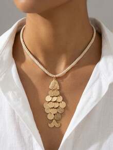 Women's  Beaded Necklace, Suitable Daily Wear And Vacation - Multicolor - Verde - Ver 7