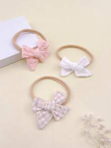 3 piezas/Set Diadema sin costuras con lazo para bebé - Multicolor - Ver 6