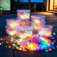 1000/2000pcs Glow In The Dark Resin Beads, Garden Landscape Yard Decoration, Fluorescent Super Bright Multi-Color Glow Beads, No Power Needed, Suitable For Wishing Bottles, Party Decoration, Aquarium And Jewelry Making, Shiny Beads - Luminous Stone - View 6