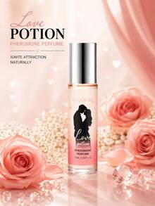 Love Potion Couple Pheromone Rollerball Fragrance, Sweet Romantic Floral Woody Scent, Long-Lasting Charming Fragrance, Mini Portable Leak-Proof Rollerball Fragrance, Suitable For Couple Dates, Valentine's Day, Travel, 10ML/0.34FL.OZ - Pheromones - View 2