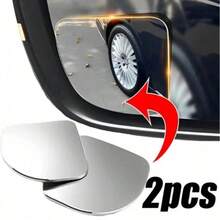 2pcs YASEENLIN Universal Glass Car Wide Angle Blind Spot Rearview Mirrors, 360° Adjustable, High Definition, Frameless, Small Fan-Shaped, Non-Myopia Lens Curvature, Universal Fit For All Car Models - One Size Fits All - View 7