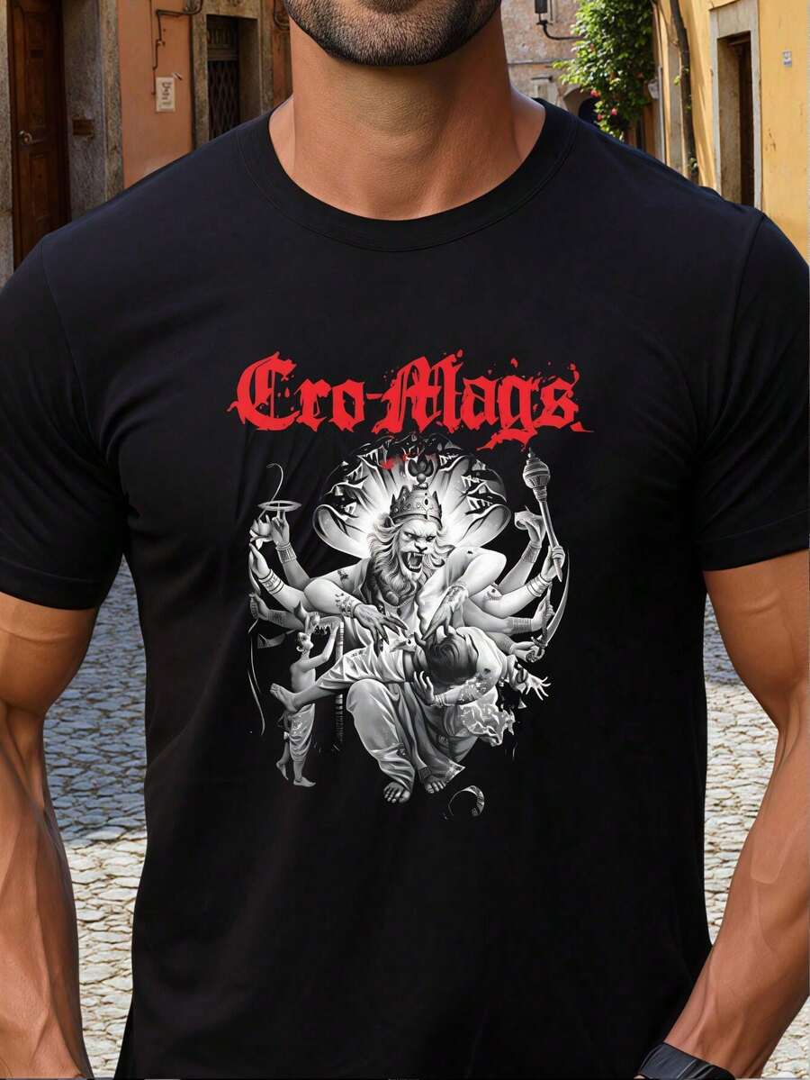 Men T-Shirts - 黑色 - 查看 1