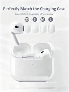 4 Pairs Anti-Slip Soft Silicone Ear Tips For Wireless Earphones Pro/Pro Series 2 - Noise Cancelling Design, Portable Storage Case, 4 Sizes (XS/S/M/L) Replacement Ear Tips - View 8