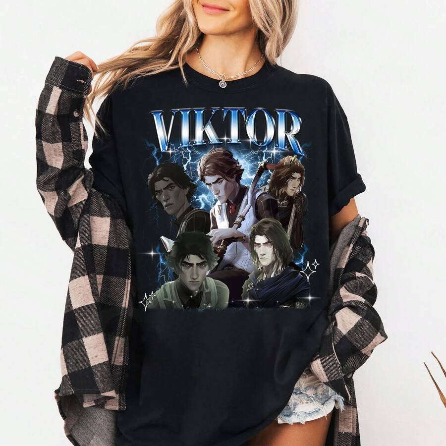 Viktor Arcane Shirt, Anime Lol Shirt - Black - View 1