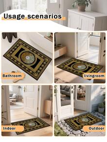 1pc Outdoor Anti-Slip Footprint Pattern Mat, Indoor Carpet, Bathroom Mat, Kitchen Mat, Decorative Rug, Multi-Functional Hallway Mat, Soft & Comfortable, Easy To Clean, Suitable For Indoor/Outdoor Entryway, Bedroom, Home Decor - Multicolor - View 9