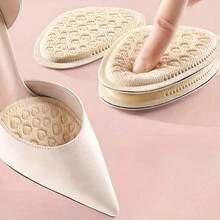 2pcs Breathable Heart-Shaped Front Sole Pads, High Heel Anti-Slip Soft Elastic Pressure Relief Half-Size Inserts, Self-Adhesive Sweat-Absorbing Pain-Relief Foot Pads, Pointed Toe Shoe Anti-Friction Thickened Front Sole Cushion, Suitable For Stiletto High Heels, Shoes, Pointed Toe Shoes, Long Standing Pain Relief, Oversized Shoes Anti-Slip, Daily Commute Foot Protection - Multiple Styles - View 1