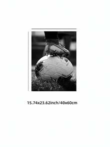 1 Stück rahmenloses schwarz-weißes Fußballmuster Teenager-Jungen Wandkunst druckbar Sportposter digitaler Download Jungenzimmer Dekoration ästhetisch Wohnung Wohnzimmer Schlafzimmer Schulanfang funky Poster Studentenwohnheim Essentials - Schwarz-weißer Fußball - Übersicht 13
