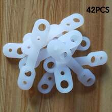 42pcs White Windproof Hanging Hooks Clothes Hanger Fixings, Colorful Anti-Slip Lock Clips For Clothes Rod, Prevent Items From Falling, Vibrant Colors, Strong Wind Resistance, Prevent Items From Being Blown Away Or Displaced - 42 Items - View 4