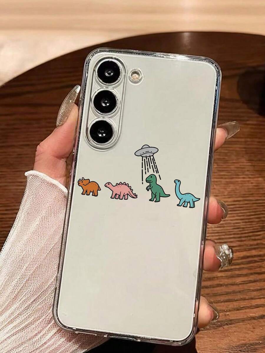 1件裝 行走恐龍太空船透明軟保護殼，相容於 Honor Galaxy A04e/12/A13/A14/A34/A50/A52/A53/A54/S21/S22/S23/S24/S25/S25Ultra/S25FE/S26/S26 PLUS/S26 ULTRA/S26 EDGE/6A/7A/8A/12T/13T/15T/15 TPRO [國際版，非本地版] - 無色 - 查看 1