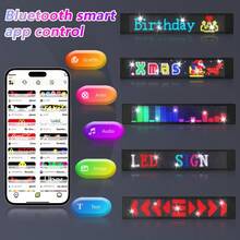 LED Signs That Can Be Programmed, Adaptable LED Displays, Text Programming Via Mobile App, Adjustable Brightness Settings, By USB, Ideal For Store Signage, Vehicles, Concerts, Festive Decorations, And Gifts - LED Sign - View 7