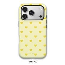 [24h Shipping From DE/FR/ES]Apple 17 16  22 23 24 25 26 Galaxy Phone Case: GllPPA WILDCLAN Matte Yellow Heart 2 In 1 With Film/Durable Dual-Layer Case/Superior Protection/Durable/Case For IPhone 17/16/15/14/13/12/11/8/7 Pro Max/Plus/Mini/XS/XR/17e/Compatible With  Galaxy - 1 Piece Of Picture Color - View 1