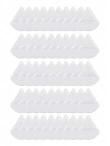 5/10/20/30/35/40/45/50 /100 Pieces Of Triangular Flocking Puff. The Makeup-Fixing Puff Is Specially Designed For Contours, Eyes And Eyes. The Fan-Shaped Puff For Wet And Dry Use Is Sponge Powder Cake, Which Is Suitable For All Skin Types. - Multicolor - View 12