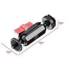 Brazo Mágico Ajustable con Cabezal de Bola Universal y Bloqueo Inverso de Disco 1/4 a Zapato Frío para Cámaras de Acción, Montaje en Cámaras DSLR, Jaulas de Cámara y Marcos Protectores - Ver 11