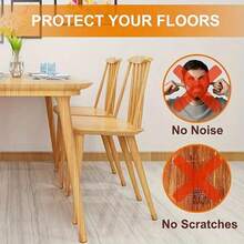 20/16/8/4/1pc Furniture Chair Leg Protectors, Silicone Chair Leg Caps, Anti-Slip Chair Leg Pads, Cap Set With Felt Lining - Transparent Silicone Floor Protection Pads. Suitable For Restaurant, Hotel, Cafe, Bedroom, Living Room, Etc., Anti-Slip And Quiet. Please Refer To The Size Chart To Choose Based On Your Needs. Ideal Gift For Father's Day And Mother's Day. - Anti-slip Sleeve - View 4
