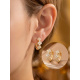 Pendientes de flores de oro