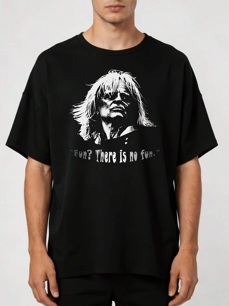 [ZY Premium] Artículo seleccionado: Camiseta con estampado de película de terror vintage de Klaus Northferatu Kinski y Fitzkaraldo, Retro Iconic_0617, Camiseta casual de manga corta con cuel - Negro - Ver 1