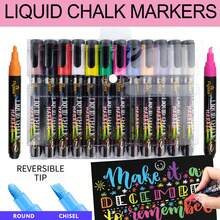 8/12pcs Fluorescent Neon Liquid Chalk Markers - Vibrant, Washable, Suitable For Blackboards, Menu Boards, Windows, Glass, Etc. - Perfect For Creative Expression!, Back To School - Liquid Chalk - View 13