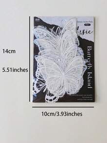 1包20入蝴蝶貝殼全息PET貼紙 空心剪貼簿裝飾文具用品 - 均碼 - 查看 6