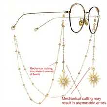 1 pieza Cadena colgante para gafas con colgante de cielo estrellado de strass - Antideslizante, diseño elegante, adecuado tanto para hombres como para mujeres - estilo regular - Ver 9