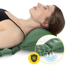 Single Person Inflatable Travel Mattress, Outdoor Camping Inflatable Mattress - Army Green - View 4