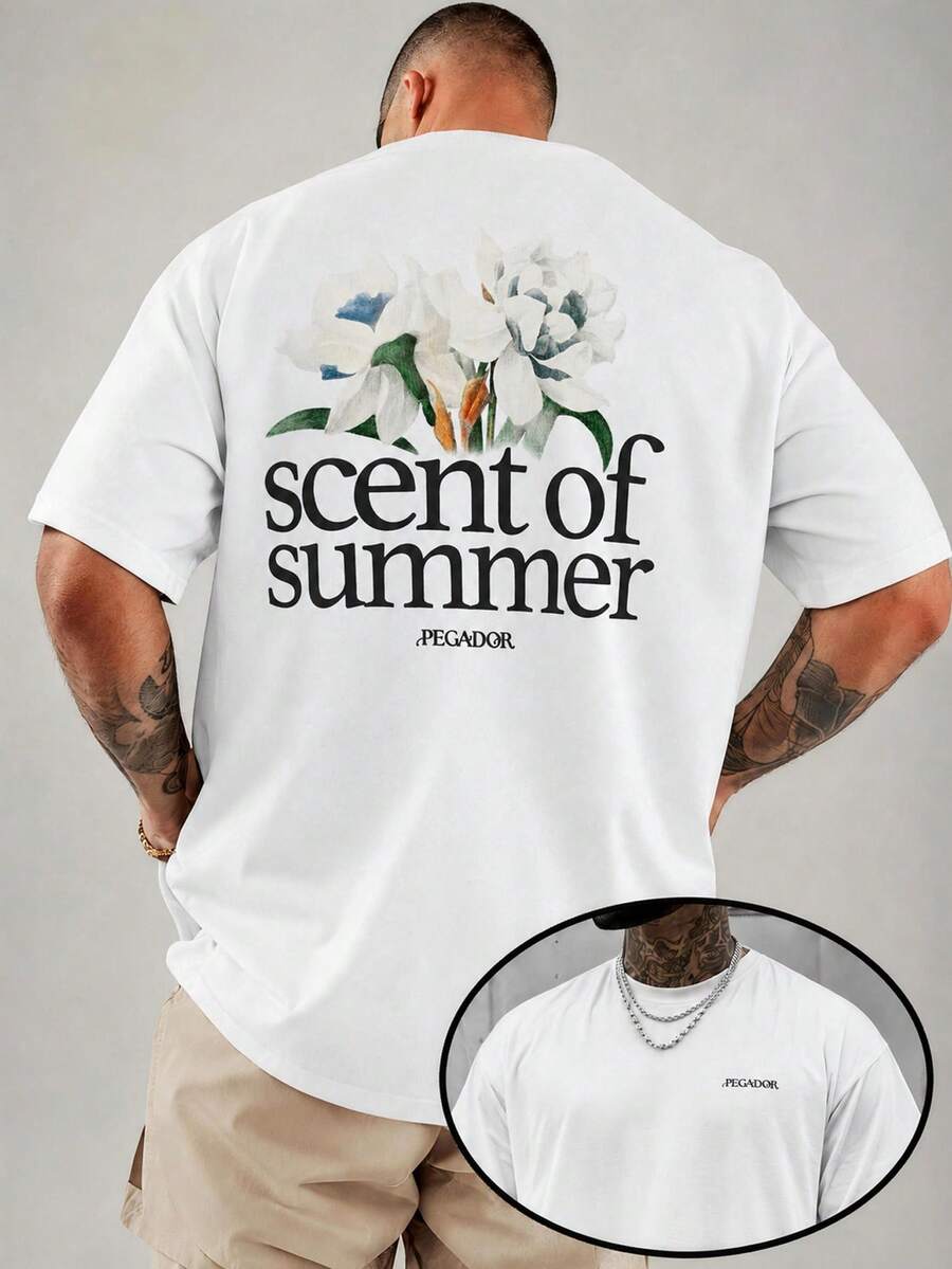 Men's Printed T-Shirt & Shorts Set - 100% Pure Cotton, Fun Prints - 樣式1 - 查看 1