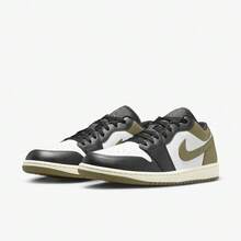 Nike Air Jordan 1 Low Men's Shoes 553558-092 - Dark Green - View 1