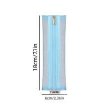 Colorful Transparent Mesh Storage Bags, Slim Portable Makeup Bags And Transparent Accessory Pouches - Perfect For Travel, School And Work - Multicolor - View 5