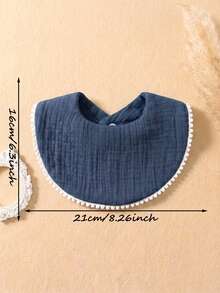 10PCS Summer Snowball Edge Candy Color Cute Baby Bibs, Newborn Snap Button Ruched Bibs, Baby Feeding Outfit Bibs, Drool Bibs Set, Suitable For Daily Use In All Seasons - Multicolor - View 2