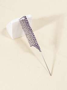 1 pieza Peine de cola puntiaguda profesional, peine de cola puntiaguda con aguja de acero con estampado de leopardo, peine de sección antiestático para teñir el cabello, accesorio de peluquería - Multicolor - Ver 7