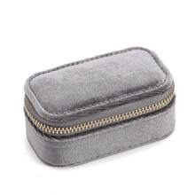Personalized Custom Name Embroidered Velvet Mini Jewelry Box, Portable Zipper Ring & Earring Storage Box, Custom Gift Jewelry Organizer, Suitable For Wedding, Birthday, Valentine's Day Holiday Surprise Gift - Multicolor - View 10