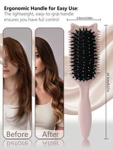 2035-brushes 捲髮造型梳 2026 Lightning Hair Comb，適合捲髮，可塑造並定義捲度，女性適用 - 彩色 - 查看 3