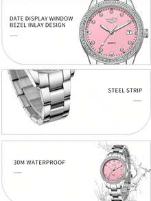 LIGE Classic 3-Hand Women's New Watch, Date Display, Multi-Function Chronograph, Exquisite Small Elegant High-End - Silver - View 7