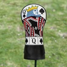 1PC Poker Spade Pattern Headcovers For Fairway Woods & Hybrids, PU Material. Stylish, Protective And Unisex, Fits Most Standard Golf Clubs. - Multicolor - View 7