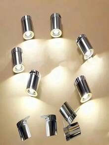 12入裝迷你 LED 聚光燈，暖白色，耐用緊湊，創新電池供電底座，適用於娃娃屋照明、珠寶展示櫃、氣球燈飾、居家裝飾、派對、節日與生日佈置 - 迷你燈 - 查看 1