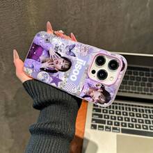 Collage estrellado de Jisoo moradofunda de teléfono Fundas compatibles con ,Apple,VIVO,OPPO,,, y Honor.Fabricadas en silicona TPU,ofrecen protección contra golpes y caídas. - Morado - Ver 2