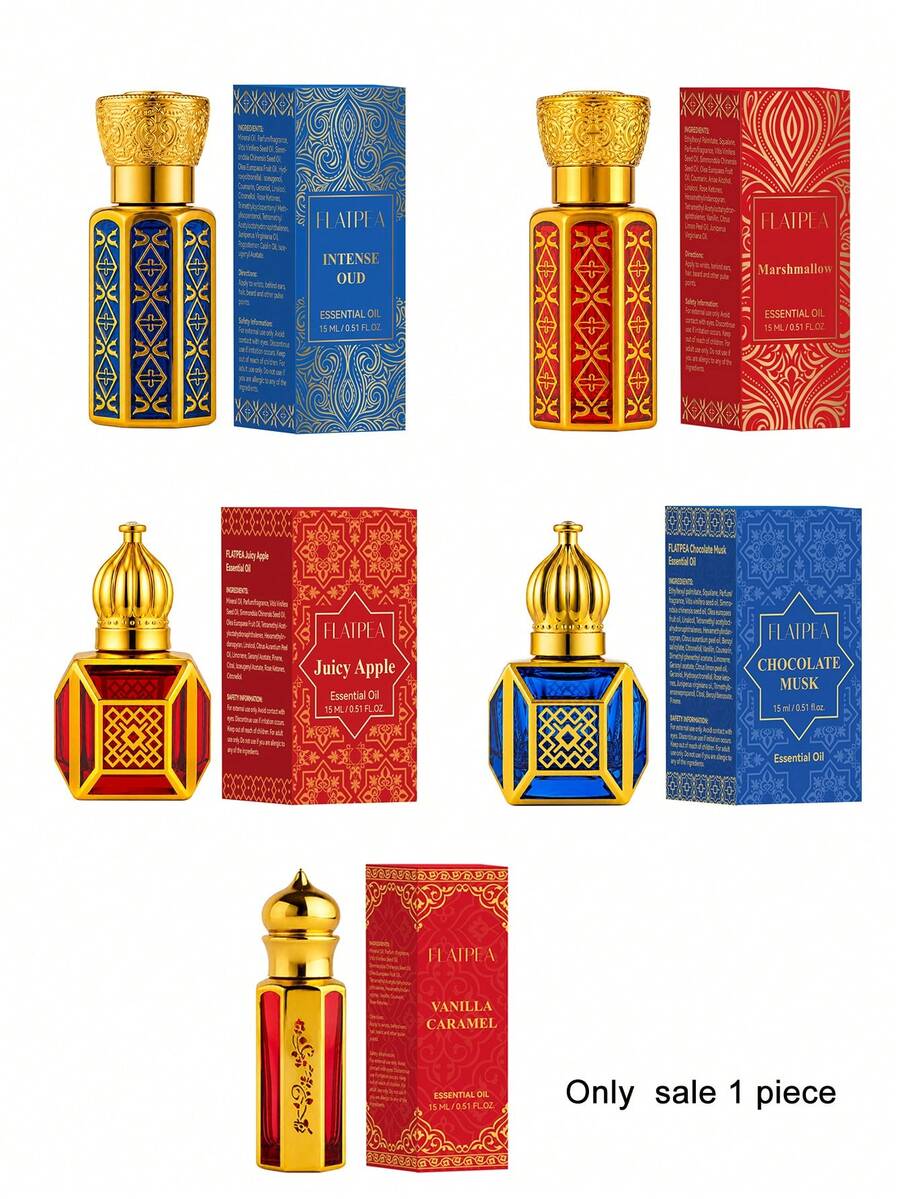 阿拉伯香氛油 15ml 長效濃縮 Attar 精油 無酒精 便攜奢華香氛油 女性禮品 - 美食調香型 - 查看 1