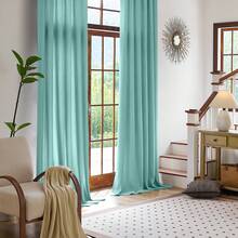 Plain Velvet Curtain With 8 Buttons (1 Piece), Soft And High Quality Fabric, Enhances The Style Of Your Home, Perfect To Complement Any Modern Decor Style. - Air Hijau - View 3