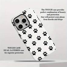 [Expédition 24h depuis DE/FR/ES]Coque de téléphone Apple 17 16 22 23 24 25 26 Galaxy : Motif de patte de chien, Coque deux-en-un avec film - Durable, double couche pour une protection supérieure, longue durée, anti-chute - Compatible avec iPhone 16, 15, 14, 13, 12, 11, 8, 7, X, XS, XR, Plus, Pro, Max, SE2, SE3, Cadeau d'anniversaire ou de mariage parfait pour les amis et la famille - 1 image couleur - Voir 1