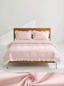Veyra Day 2/3 Pcs Princess Style Bedding Set 100% Polyester 3D Cut Flower Ruffle Duvet Cover No Insert All Season Modern Ruffled Duvet Cover With 1/2 Pillowcases - Multicolor - View 1