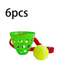 6pcs/1pc Waist Swing Ball Game Set, Adjustable Waist Belt Basket, Drawstring Tennis Ball, Fun Party Interactive Game Props, Suitable For Adult Bar Parties, Holiday Carnivals And Group Interactive Games - Party Members Swing Small Balls Around Their Waists - View 10